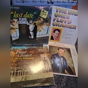 Source Unknown Floyd Cramer Vintage Vinyl Records - Green, Brown, Black, White